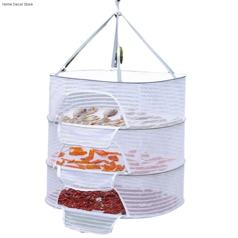 1/2/3 Layer Drying Fishing Net Foldable Portable Mesh Clothes Hanging Dryer Quick Drying Durable Clothes Hanging Dryer Kitchen