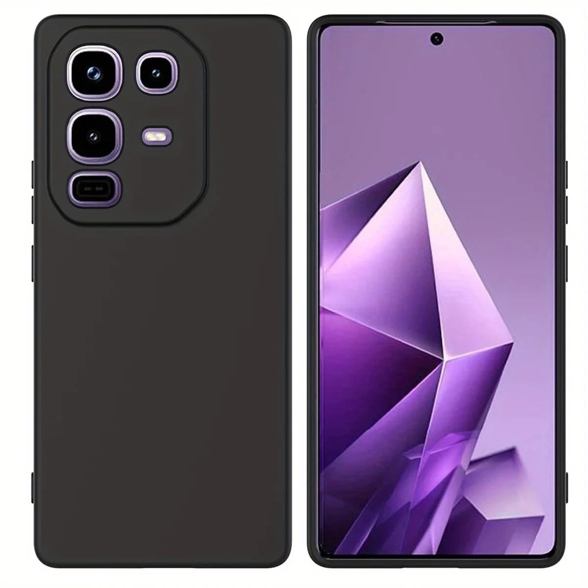 Custodia protettiva in silicone liquido antiurto tinta unita moda nobile per Infinix Note 50 Pro / Note 50