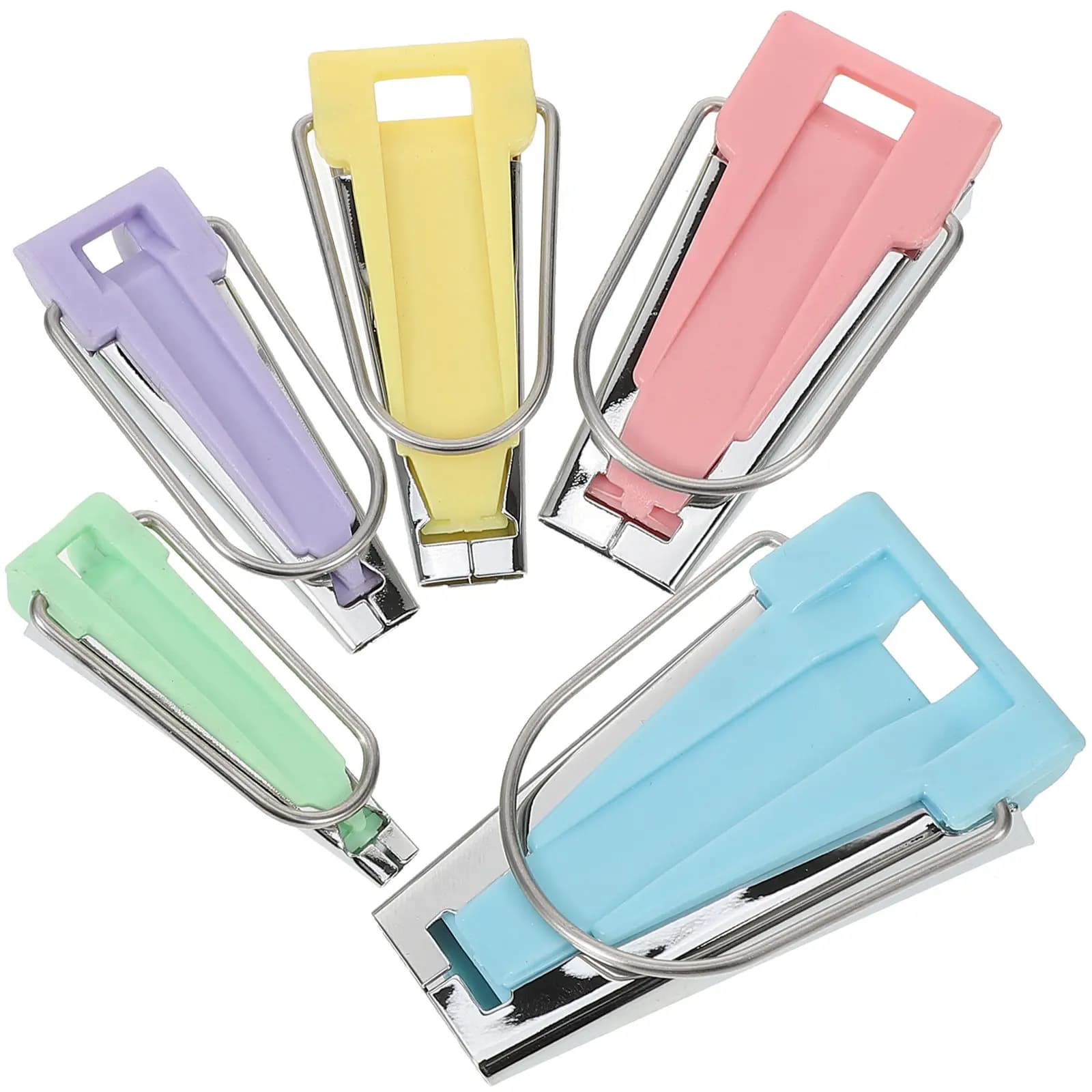 5Pcs Portable Bias Binding Maker Tools Multi-Function Quilting Tools Set for Dressmaking Embroidery Corsages Graduation Decor