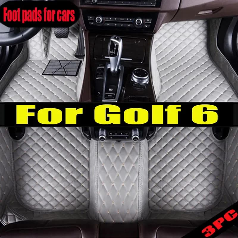 Tappetini auto originali per Golf 6 2012 2011 2010 2009 Tappeti Rilievi del piede Accessori personalizzati Pedali interni Prodotto Tappeto per VW