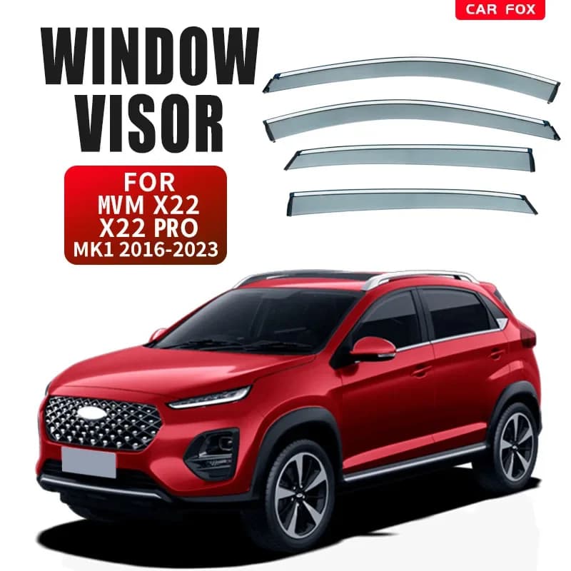 Per MVM X22/X22 Pro 2016-2023: Tendine Parasole per Finestrini Auto, Protezioni Antipioggia e Antivento per Finestrini Laterali, Accessori Auto