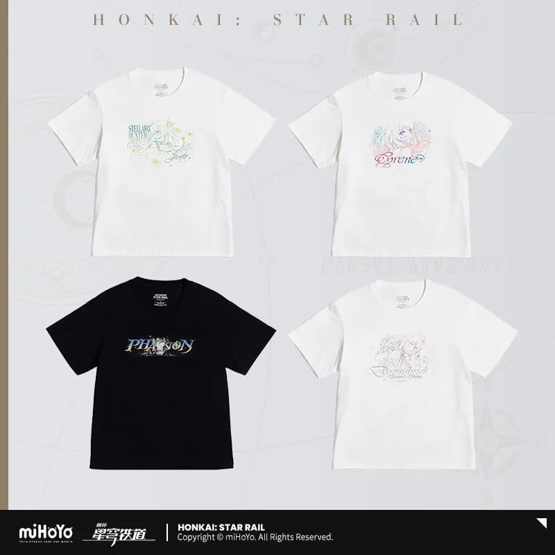 Original Castorice Phainon Cyrene Firefly T-shirt short sleeves mIHOYO Honkai Star Rail Castorice Cosplay Costume Halloween Gift