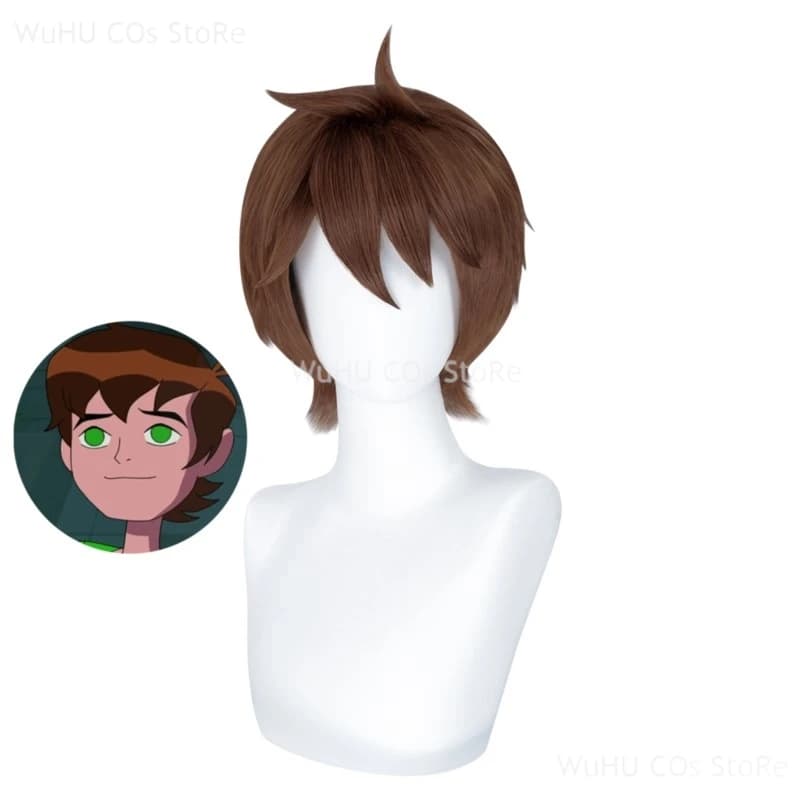 Ben Cosplay Tennyson 10 Wig Cosplay Ben Brown Hair Boy Wig for Halloween Role Games