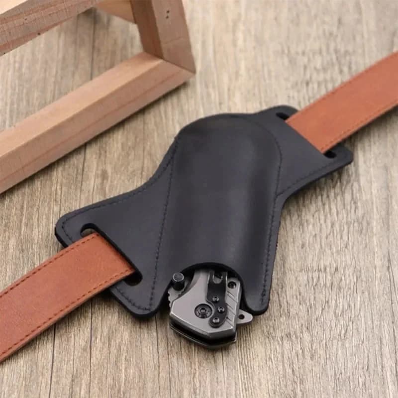 1pcs plastic Anti-scratch Storage Sheath Folding Flick Knife Waist Belt Clip Holder Pocket Knives Pack Tools for Camping