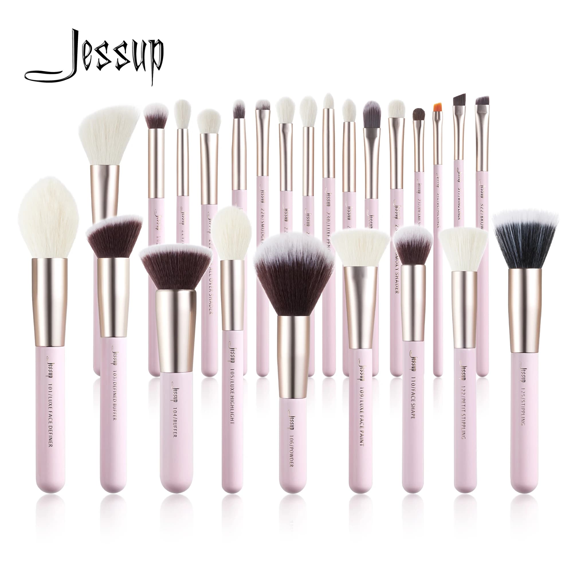 Jessup Makeup brush set 15-25 pieces brush for dust shading for natural-synthetic foundation Pedzle do Makijazu T290