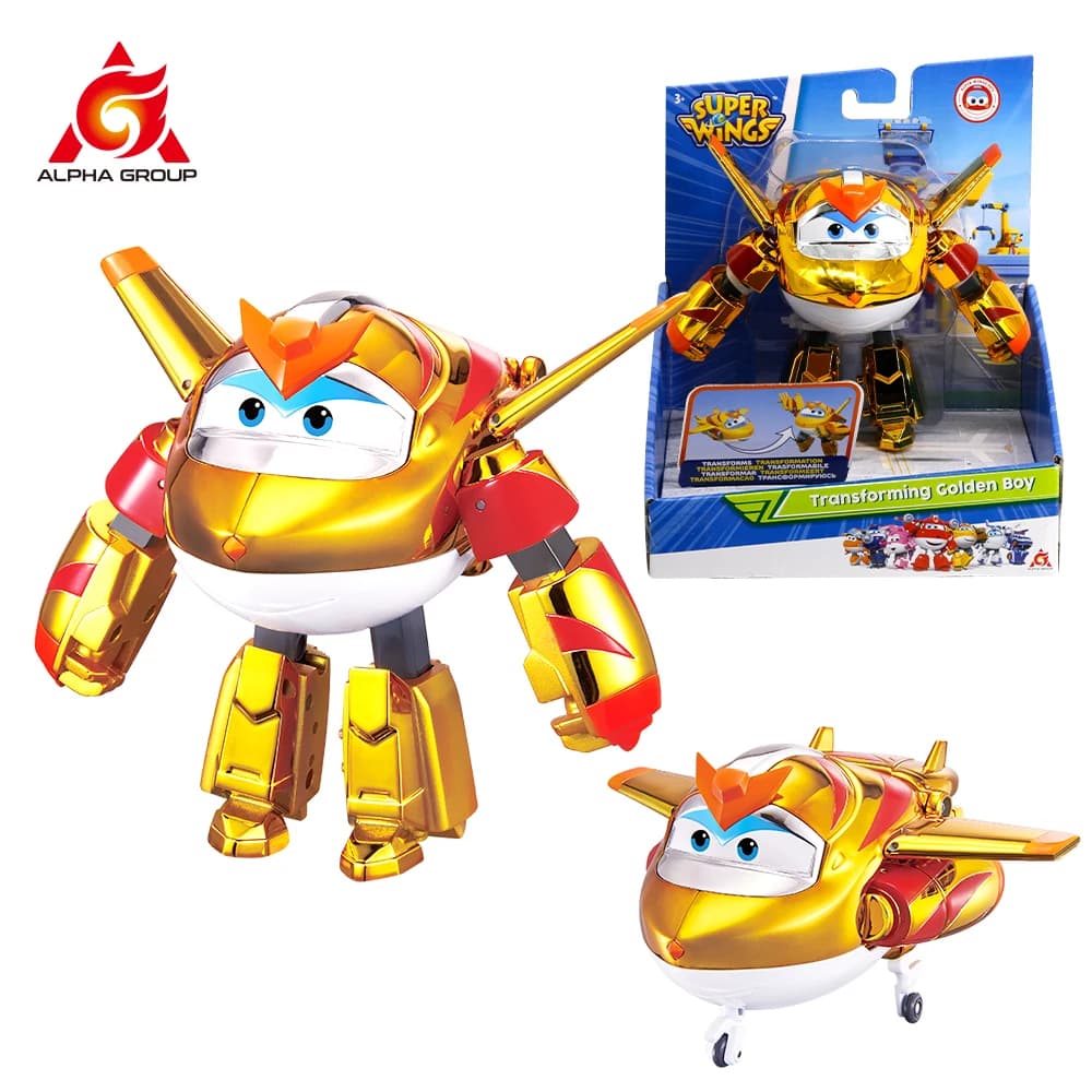 Super Wings Traver trasformabile da 5 pollici, si trasforma da aereo a robot in 10 fasi, action figure deformabile, giocattolo per bambini, idea regalo