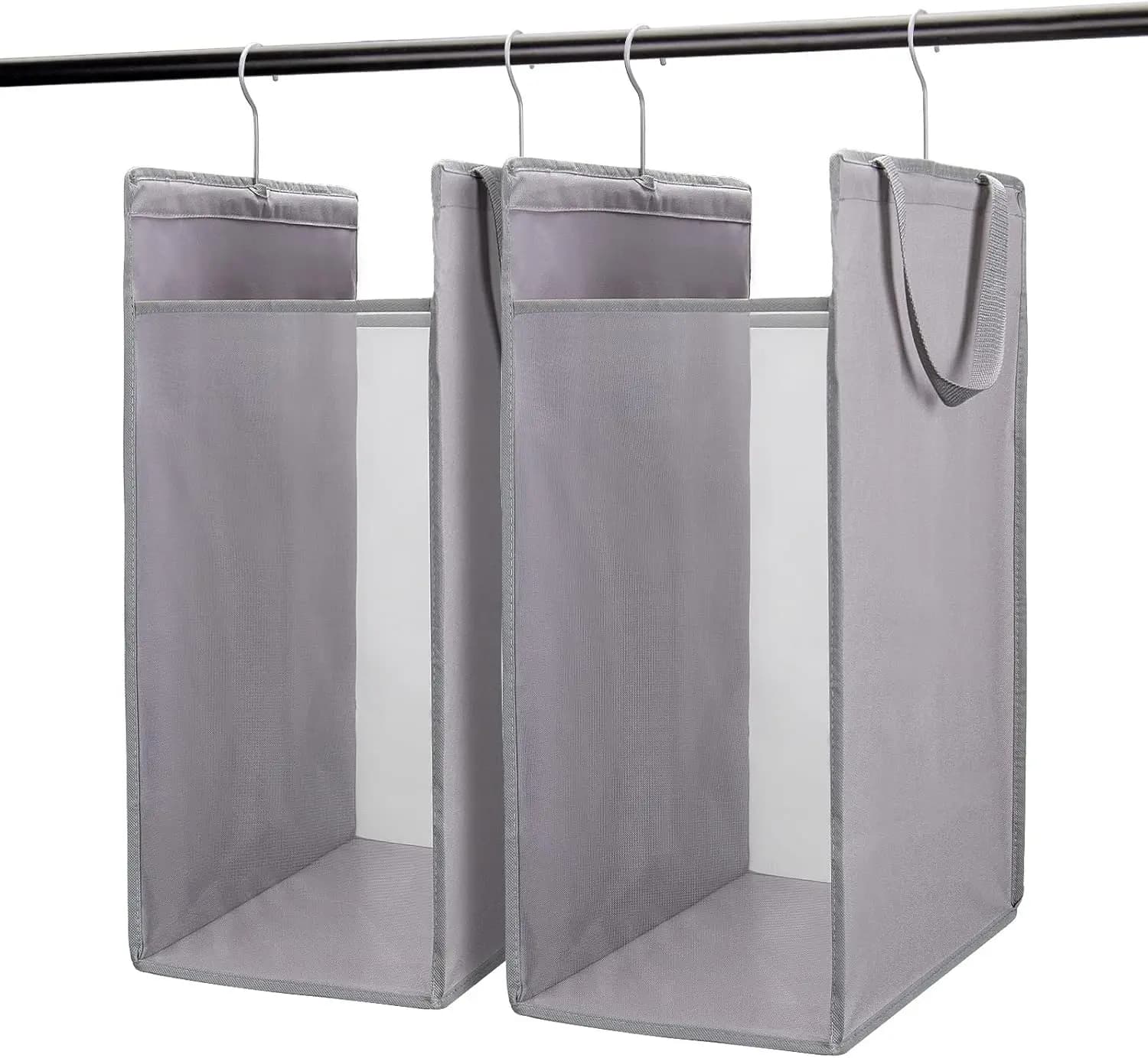 Hanging Laundry Hamper, Hanging Laundry Basket, Slim Laundry Hamper Bag with Handles, Portable Hanging Closet Hamper, Me