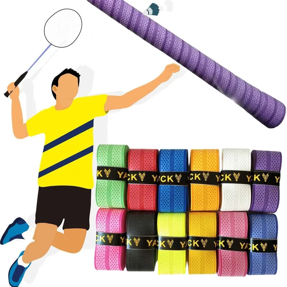 Overgrip per racchetta da badminton multicolore traspirante Nastro antiscivolo in PU Canna da pesca Pagaia da tennis Fascia per racchetta da tennis