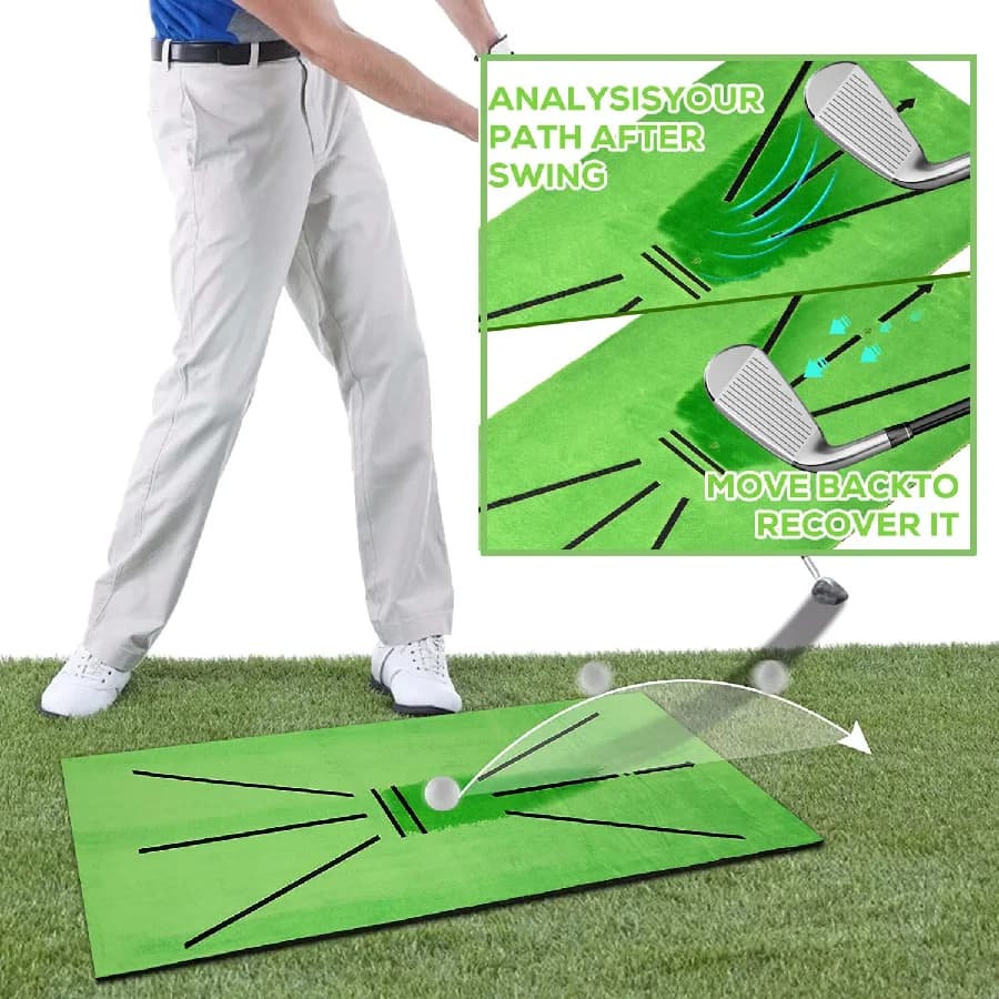 OUZEY 2025 Tappetino da allenamento per golf Swing Track Pratica Tappetino per marcatura Rilevamento Palla da battuta Traccia Tappetino per rilevamento direzionale