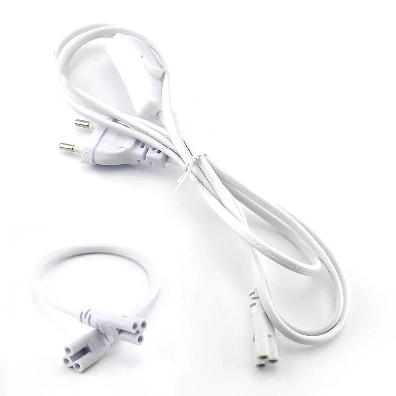 3pin AC 100-240 v HA CONDOTTO t5 Tubo Connettore del Cavo di Legare di Potere Adattatore di Alimentazione adattatore del Caricatore della Spina di UE per luce Del Tubo fluorescente Lampadina