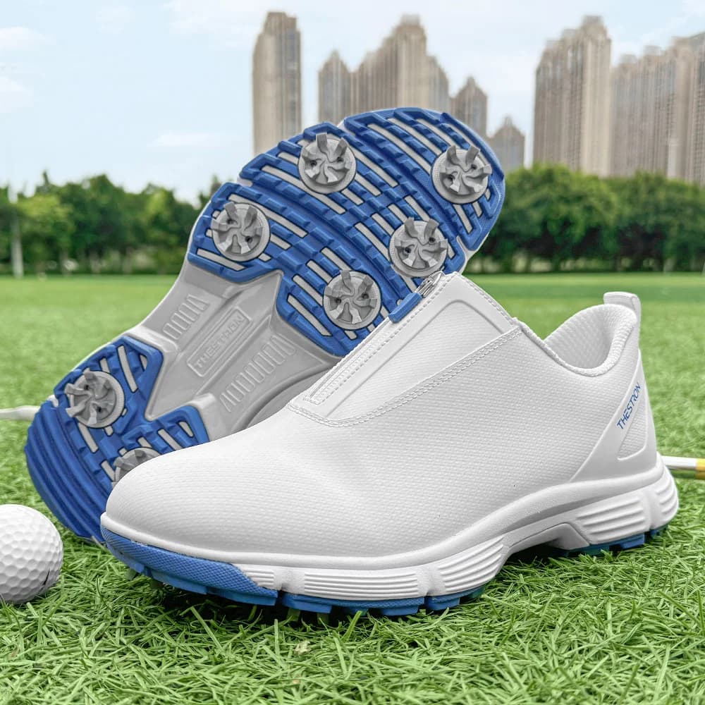 Scarpe da golf di lusso da uomo Scarpe da ginnastica da golf con punte professionali Calzature da passeggio antiscivolo da uomo
