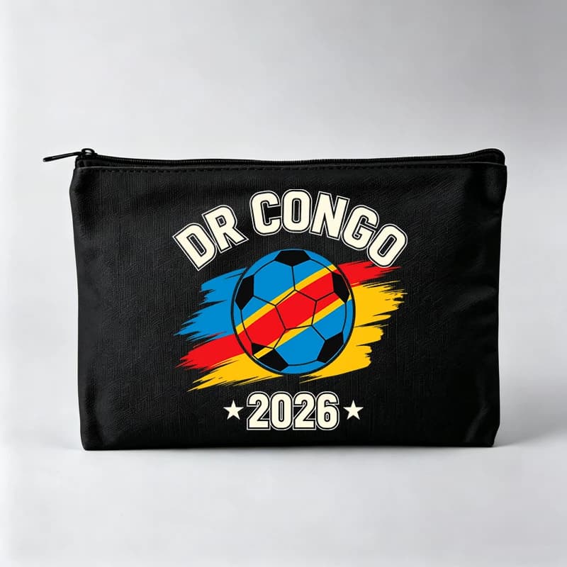 Women's Soccer Ball Graphic Makeup Bag with Colorful Print, Zipper Cosmetic Pouch for Daily Use
