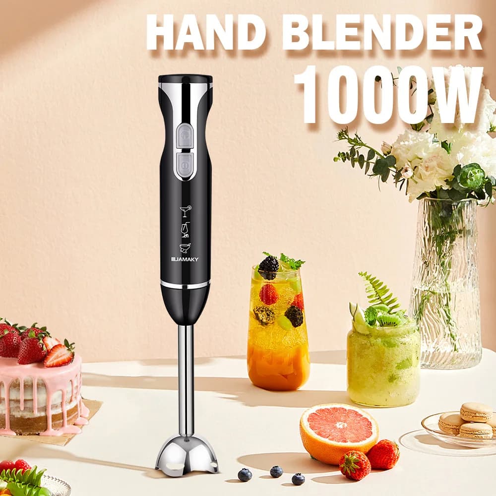 Portable Home Kitchen Stick 1000W Multifunction Blender 5 in 1 Kitchen Robot Small Baby Food Machine Tritacarne