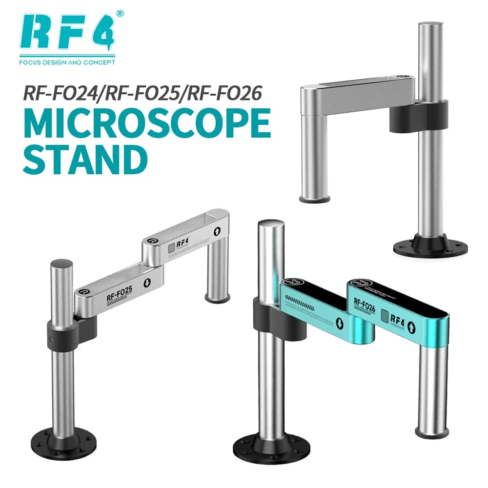 RF4 RF-FO24/FO25/FO26 Supporto per braccio oscillante per microscopio Braccio oscillante singolo/articolato per strumento di supporto per riparazione e ispezione del microscopio