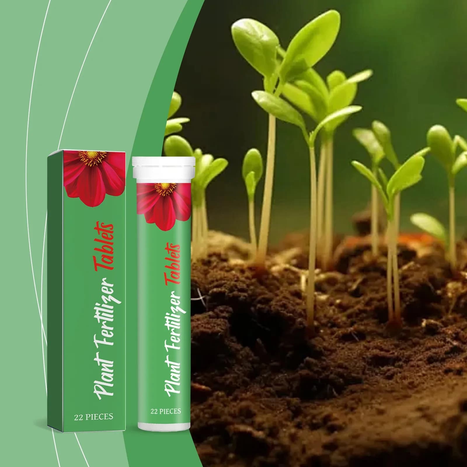 22pc Gardening Universal Slow-Release Tablet Organic Fertilizer Plant Flowers Nitrogen phosphorus potassium slow release agent