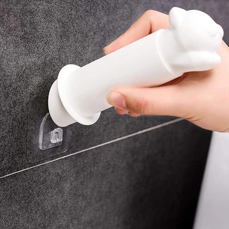 Porta carta igienica a parete Porta asciugamani di carta retrattile per gatti dei cartoni animati Dispenser per rotoli di asciugamani di carta da cucina-AA26