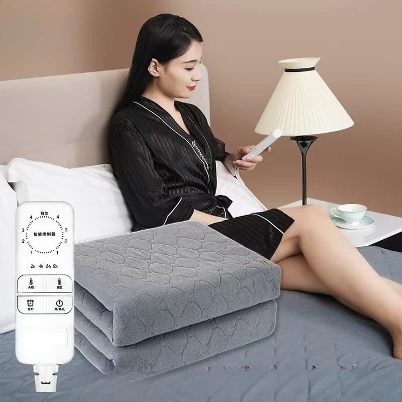 Coperta riscaldata elettrica Doppio controllo Impermeabile Riscaldamento rapido Lavabile in lavatrice Singolo Doppio King Queen Uso domestico Commercio all'ingrosso OEM