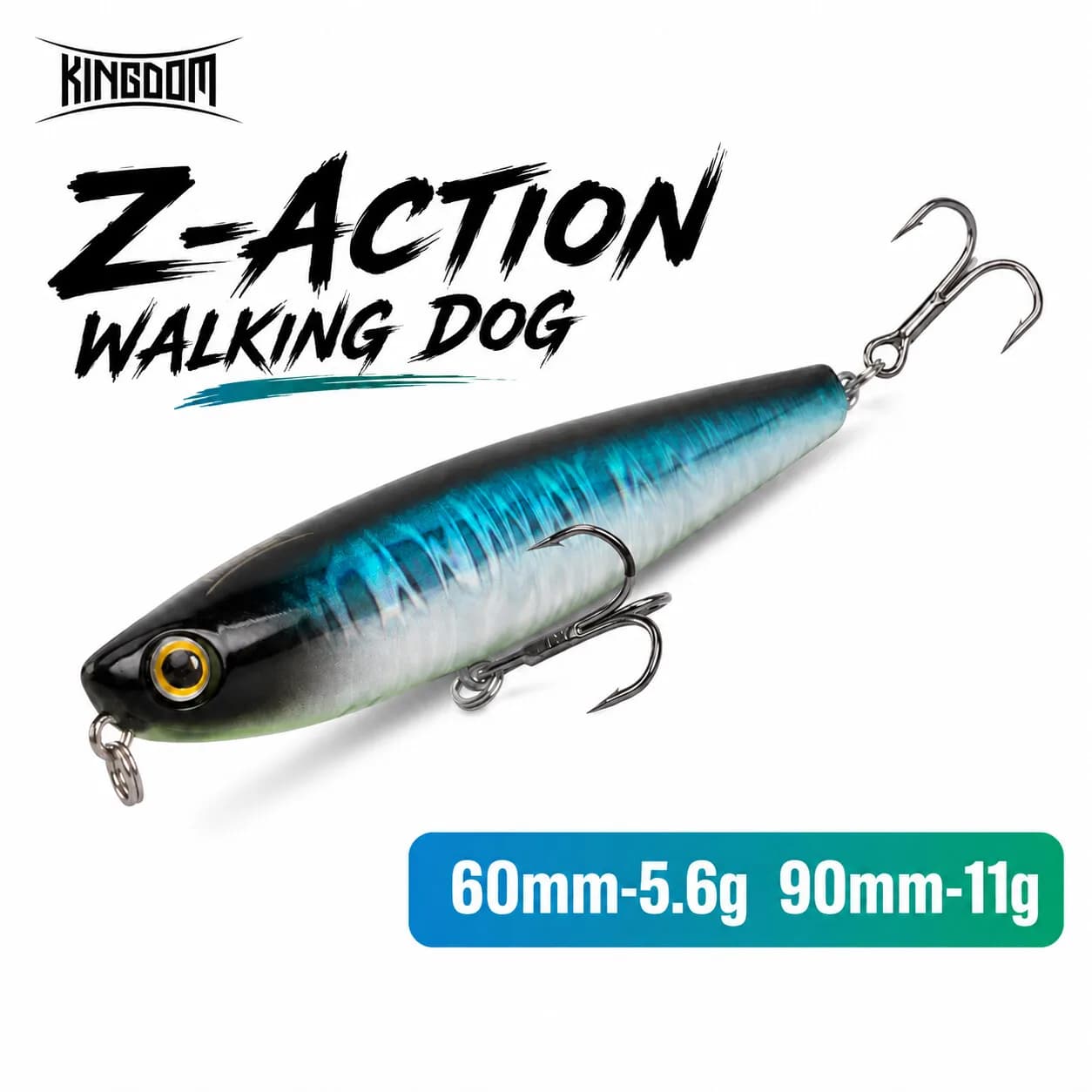 Kingdom Topwater Fishing Lure Pencil Wobblers Hard Bait 60mm 5.6g/90mm 11g Artificial Lure Walking Dog Action For Pike Bass