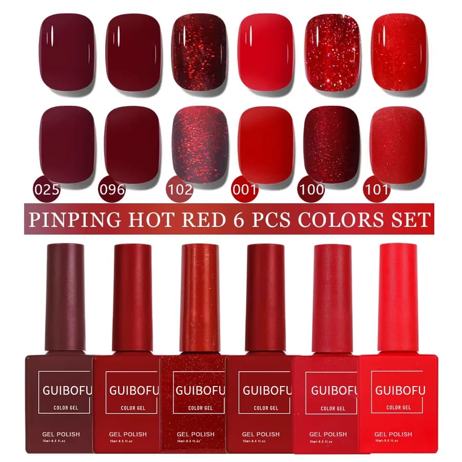 6 pz 15 ml Gel Smalto Set Semi Permanente Soak Off Vernice Uv Nail Art Per Manicure Nail Design Un Colore Una Bottiglia