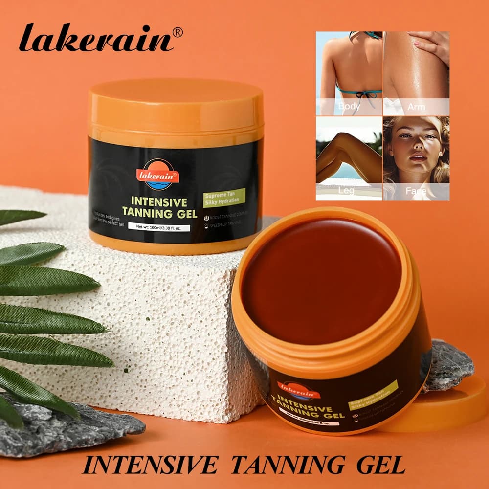 Cream Gel Intensive Lakerain, Lotion Abbronzante al Carotene, Efficace Ausilio Solare, Hydrating Cream to Absorb Solar Light