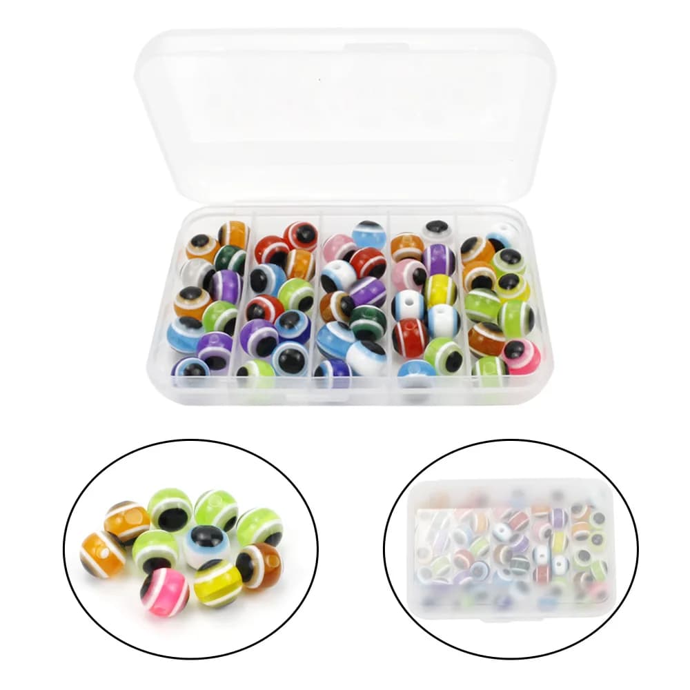 200-Pcs Lure Fishing Eye Beads Set, Boxed Positioning Beads for Texas Rig, Fishing Tackle Accessories Kit