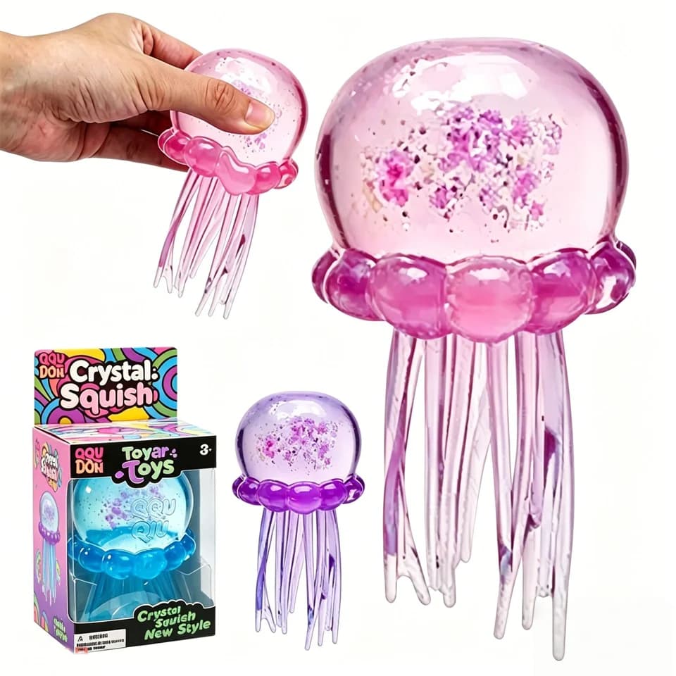 New Surprise Box Squishy Needoh Fuzz Ball Jellyfish, Antistress Toy and Antiansia by Spremere, Party Gadget, Gift, Wholesale