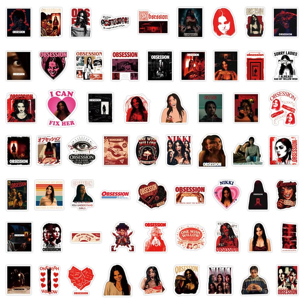 60/120PCS American TV Obsession sticks Waterproof Decals for Notebook Water Bottle Laptop, Creative DIY Stationery Decor Gift