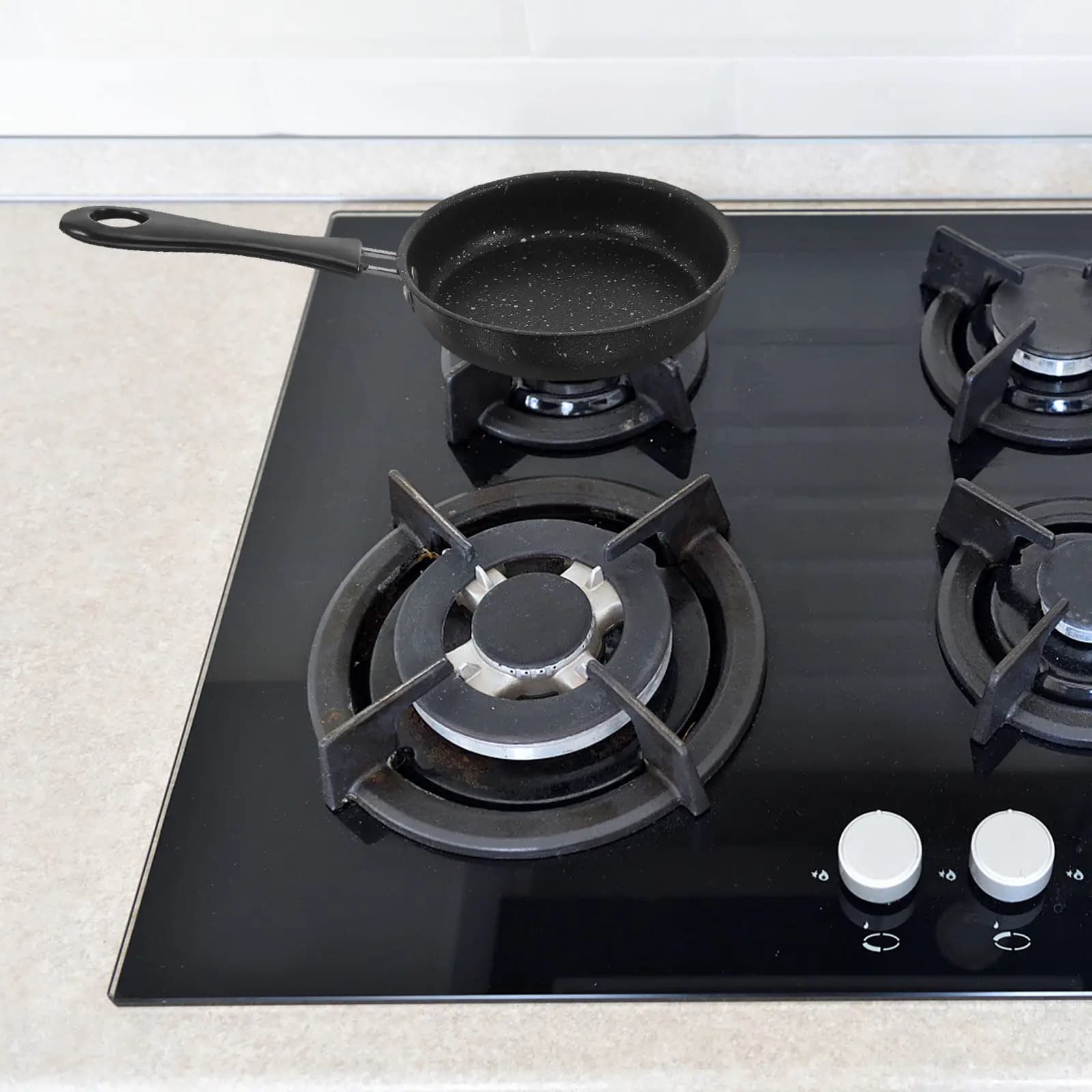 Nonstick Frying Pan Maifan Stone Marble Coating Compact Size for Single Small Families Eggs Steaks Pancakes Breakfast Induction