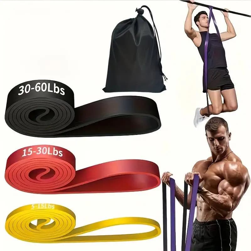 Set of 3 elastics with enclosure included! Lift the power band, suitable for training and muscle modeling.