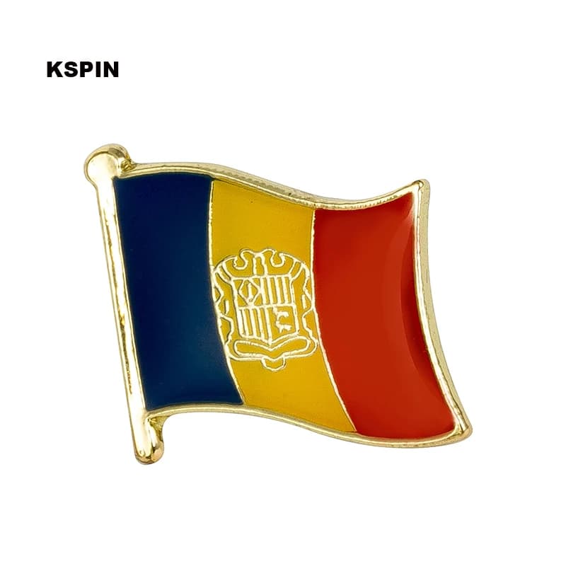 Andorra Flag Badge Pin Lapel Pin Badge for Backpack