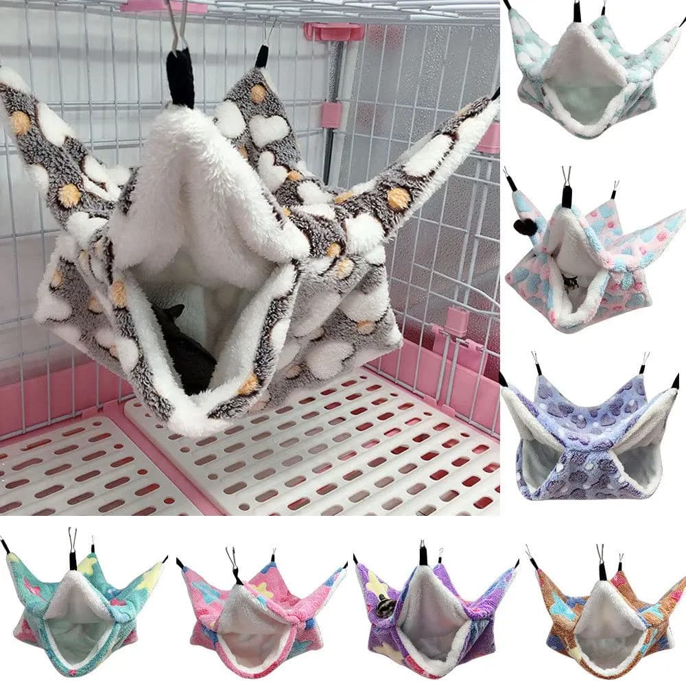 Fashion Hanging Warm Squirrel Beds Pet Hammock Pet Sleeping Bag Hamster Cage