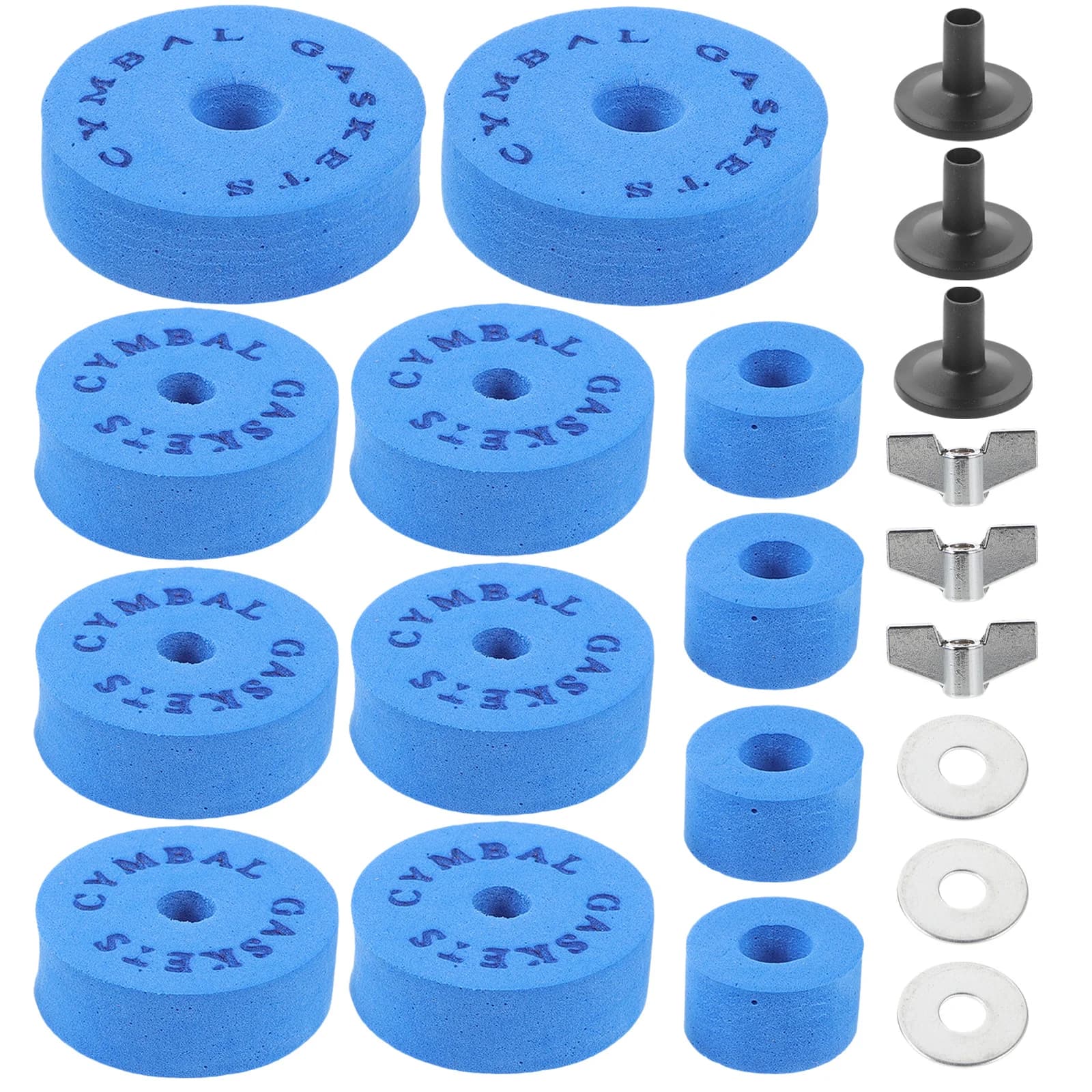 Accessori per kit batteria 1 set Tubi staffa per piatti Cuscinetti EVA Guarnizione frizione Manicotti antiscivolo Set batteria Forniture Componenti di ricambio
