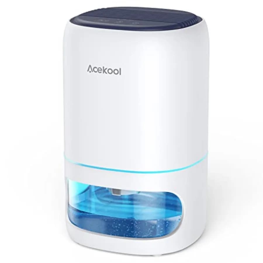 Deumidificatore Compatto da 35oz, 2 in 1 con 7 Luci Colorate, Basso Consumo Energetico, Deumidificatori d'Aria Portatili per Casa e Camera da Letto