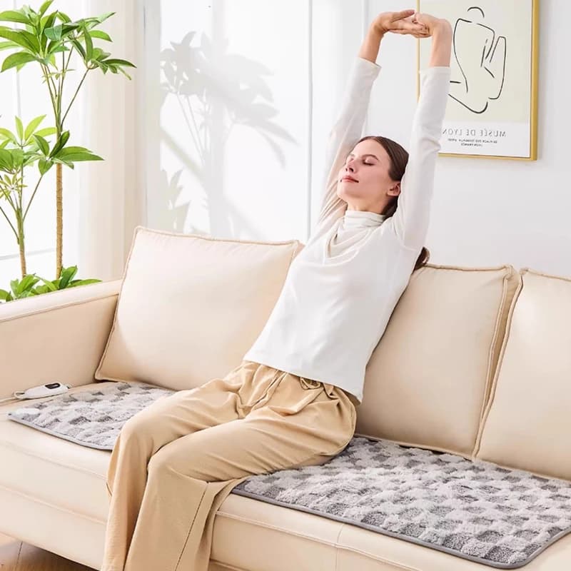 Coperta Riscaldante Regolabile per Sedia, Tappetino Elettrico Traspirante con Controllo della Temperatura, Comodo Tappetino Riscaldante