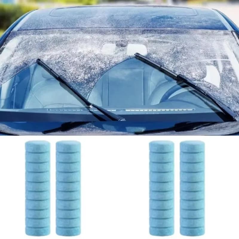 5-50 Pezzi Pastiglie Effervescenti Detergenti Solidi per Parabrezza Auto, Vetro e WC - Accessori Auto