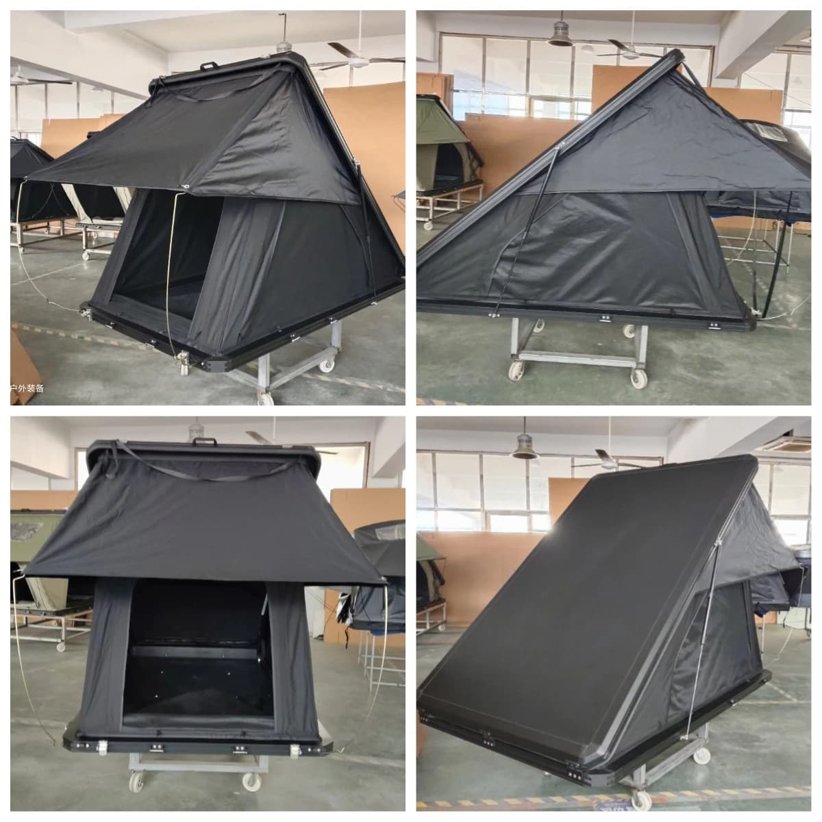 Tenda da Tetto per Auto 4 Posti in Tessuto Oxford Impermeabile, Tenda Rigida da Campeggio con Scala per Quattro Stagioni