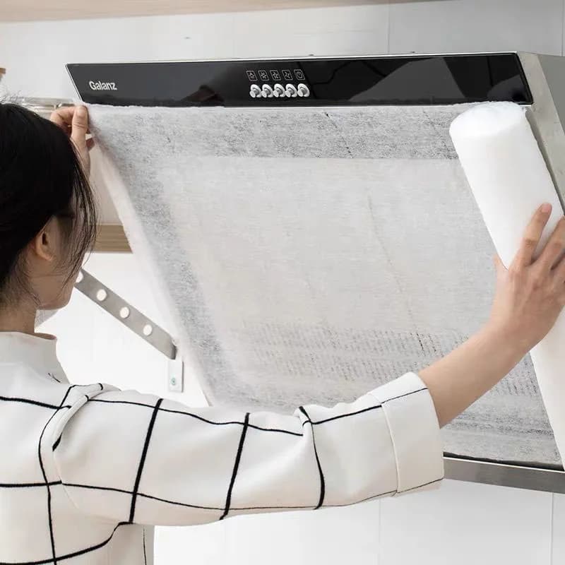 46 cm * 5/10 M Kitchen hood Non woven filter filter Oil proof cotton filter disposable kitchen hood Exhaust fan Filter Tools