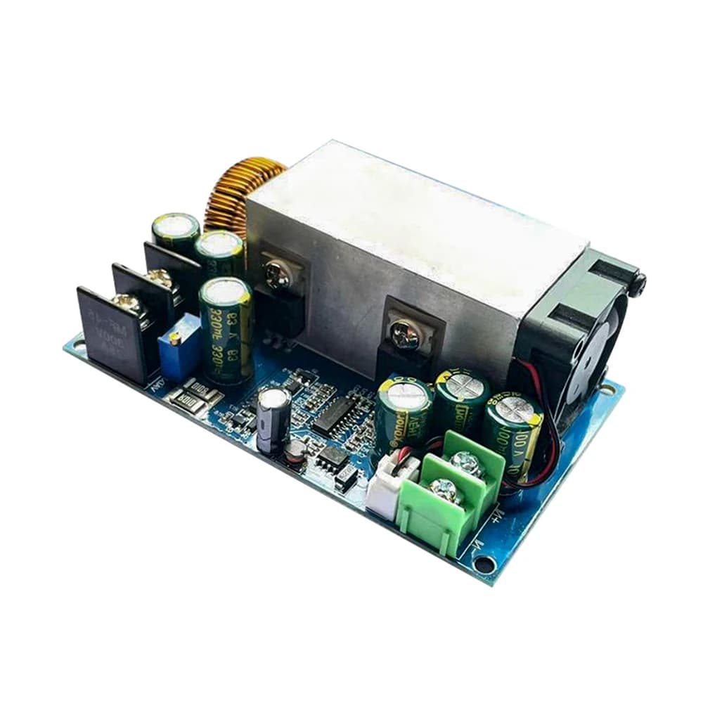 Convertitore buck DC-DC da 600 W 25 A da 12 V-75 V a 2,5 V-60 V, modulo step-down CC/CV regolabile con ventola per Arduino/alimentatore/fai da te