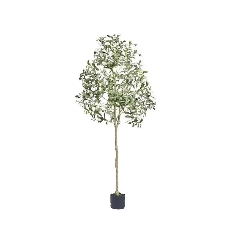 SucceBuy Artificial Olive 4/5/6FT Height Fake Plant Material PE Safe Anti-rebalt tilt protection Low maintenance shaft for home