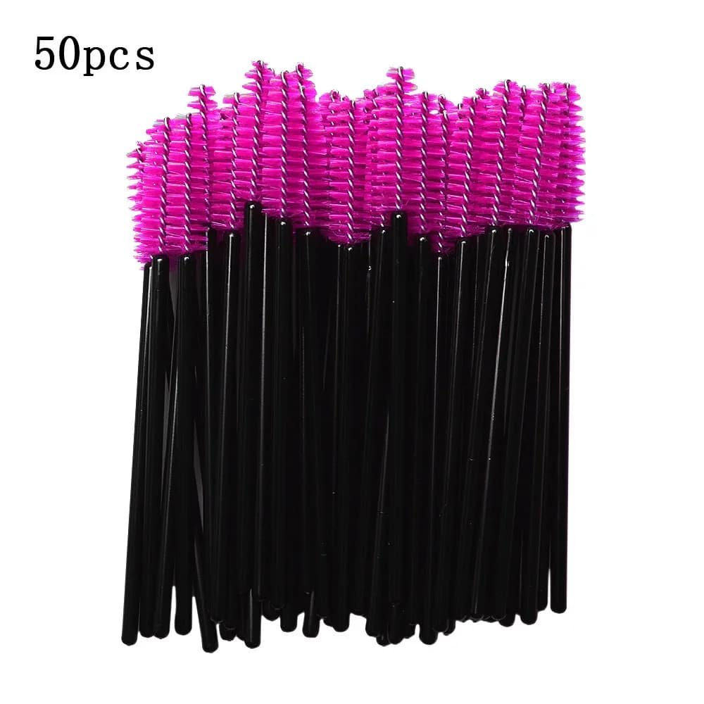 50 Pz/pacco Usa E Getta Trucco Permanente Pennello Per Ciglia Mascara Bacchette Applicatore Pettine Per Ciglia Spazzole Spooler Strumento di Trucco Comsetico