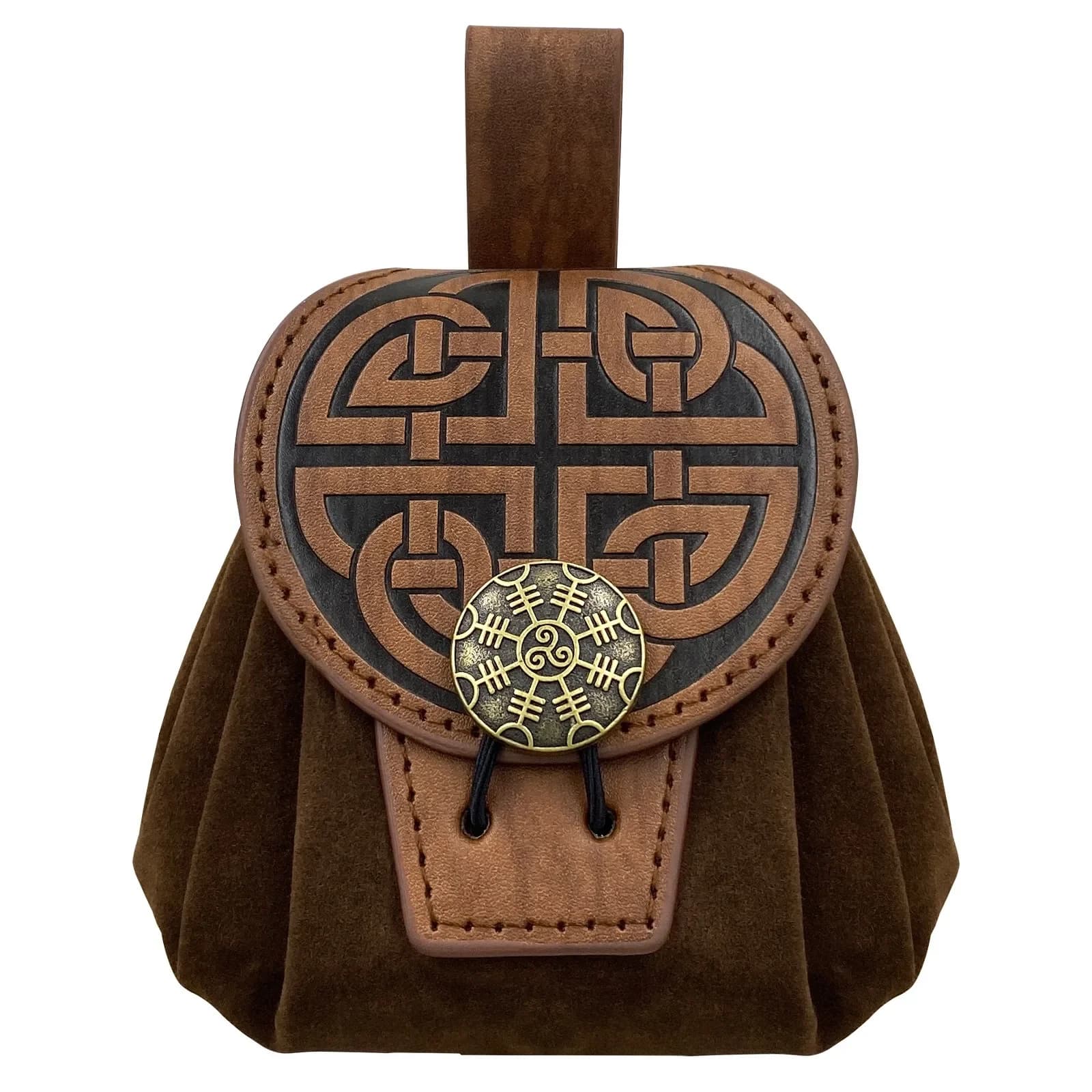 Vassoio per borsa per dadi in pelle PU di nuovo design Simpatico sacchetto con coulisse per DND Dungeons & Dragons RPG Portamonete Idea regalo