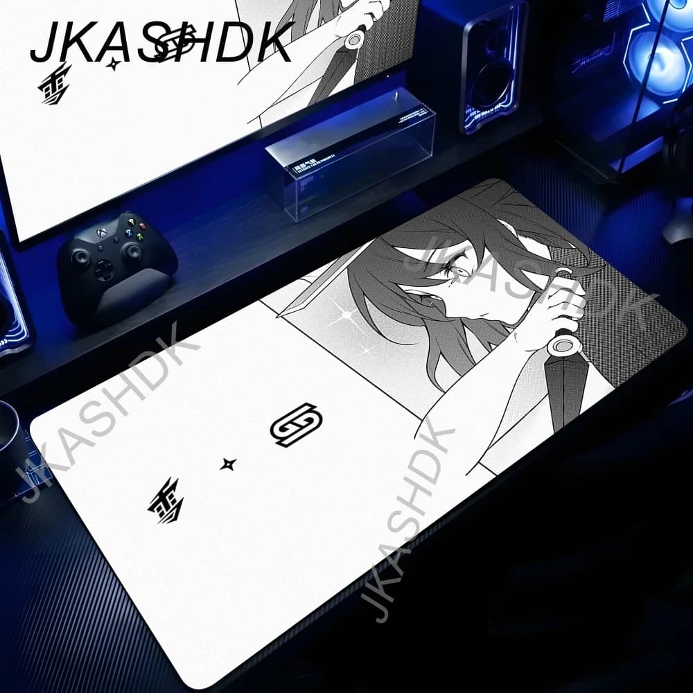 Tappetino per Tastiera e Mouse HD Personalizzato, Grande Tappetino Yuki Aim, Accessori Anime per Gamer, Antiscivolo e Impermeabile, Tappeto da Ufficio