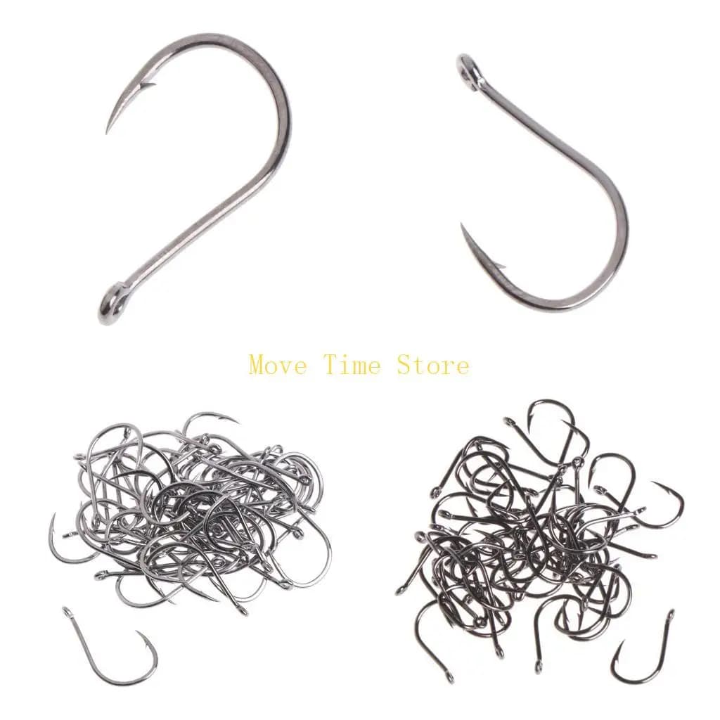 92ME 50 pcs/box I love high carbon steel fishing Jig Ring Accessory for barbed carp equipment