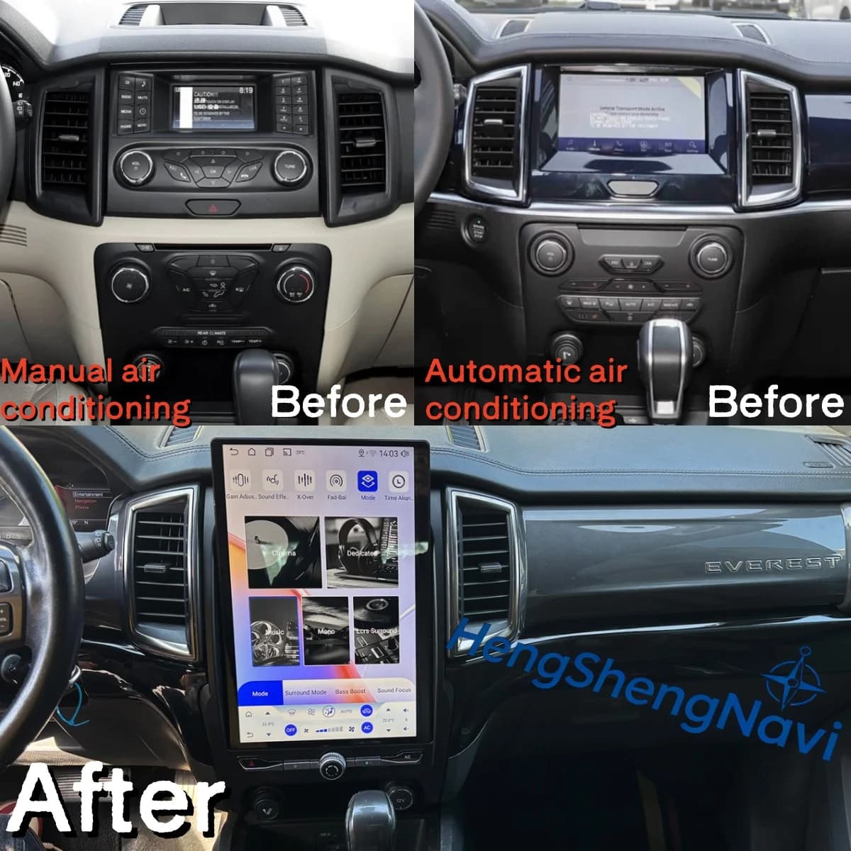 Autoradio stereo GPS con navigazione, Bluetooth, Mirror Link, FM, lettore MP5 per Ford Everest Ranger 2016-2020