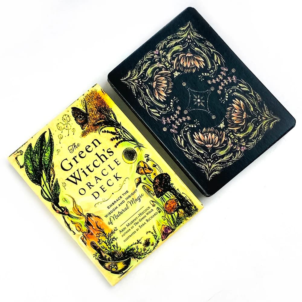Il mazzo dell'oracolo della strega verde abbraccia la saggezza e la vista della magia naturale Carte dei tarocchi della serie di stregoneria della strega verde