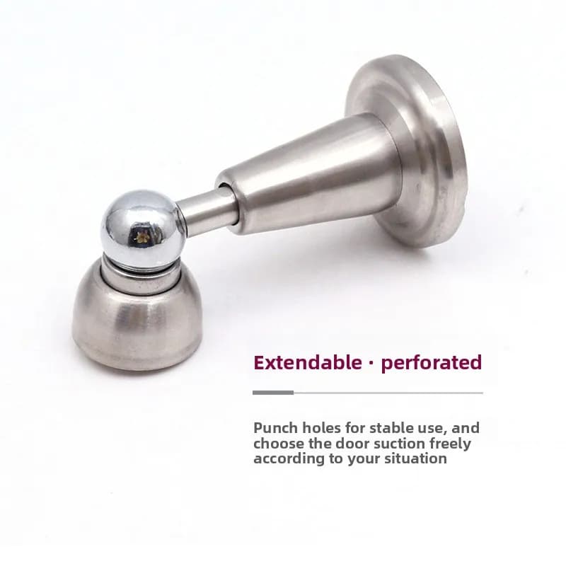 Hydraulic Thickened Stainless Steel Door Stopper Silent Buffer Anti‑Collision Hardware Household Bedroom Wooden Door Floor