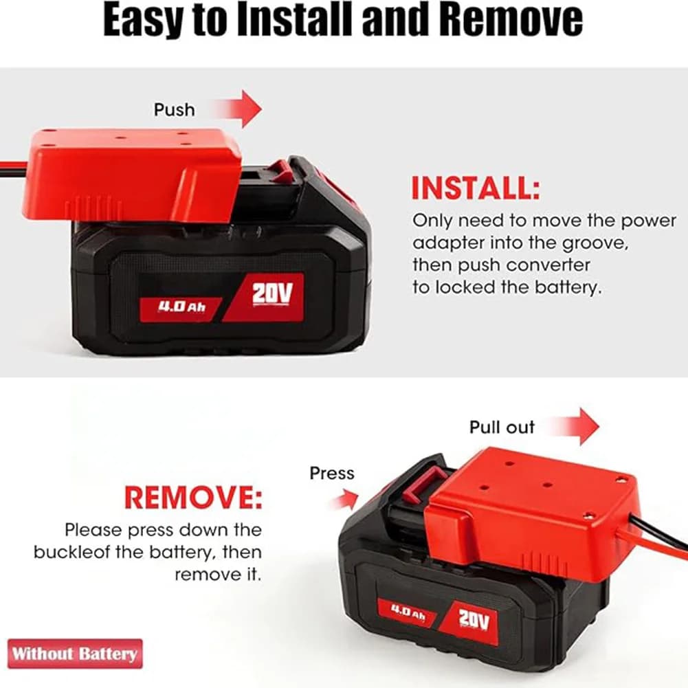 Cavi di avviamento di accensione 12AWG 1,75 m Adattatore batteria per cavo batteria 18 V per kit di avviamento 12AWG Conversione avviamento di emergenza per auto