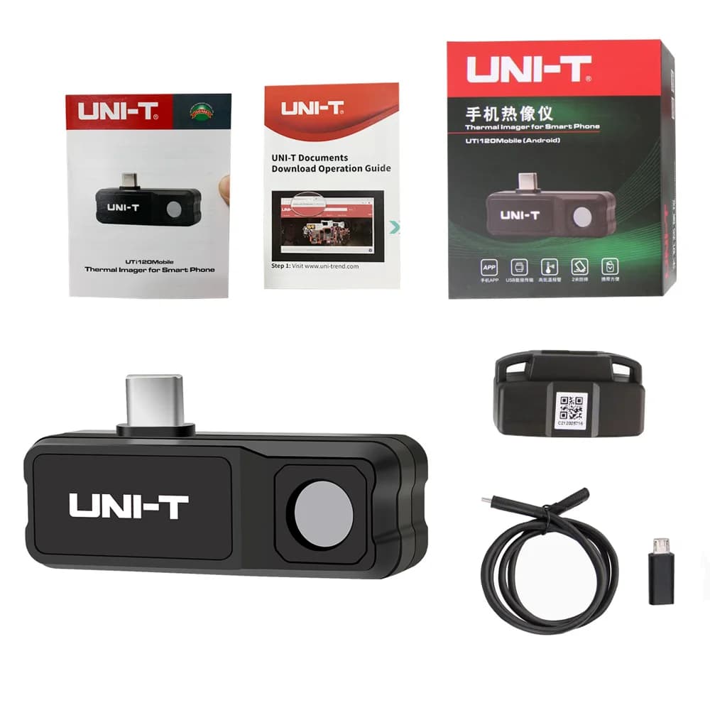 UNI-T UTi120 Termocamera a infrarossi per telefono cellulare Termometro Termocamera per ispezione industriale