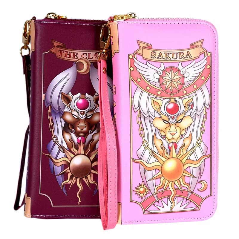 Anime Card Captor Sakura Clow Portafoglio per carte Modello KINOMOTO SAKURA Card captor Sakura Carte Tarocchi portamonete Regalo