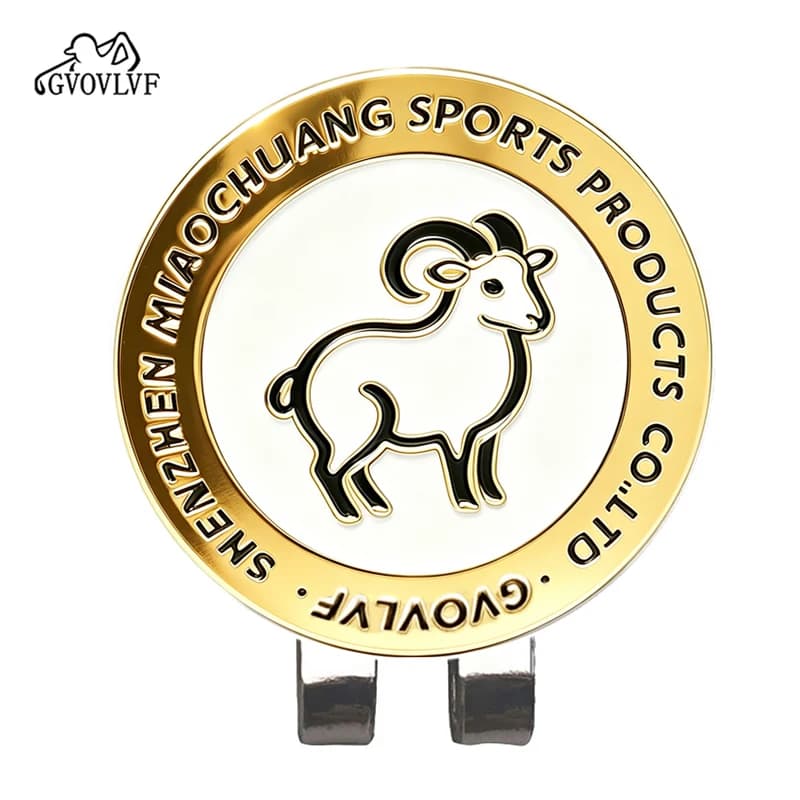 Clip per Cappello da Golf con Motivo Pecora + Clip Magnetica per Marcare la Posizione della Palla, Accessori da Golf, Regalo per Golfisti